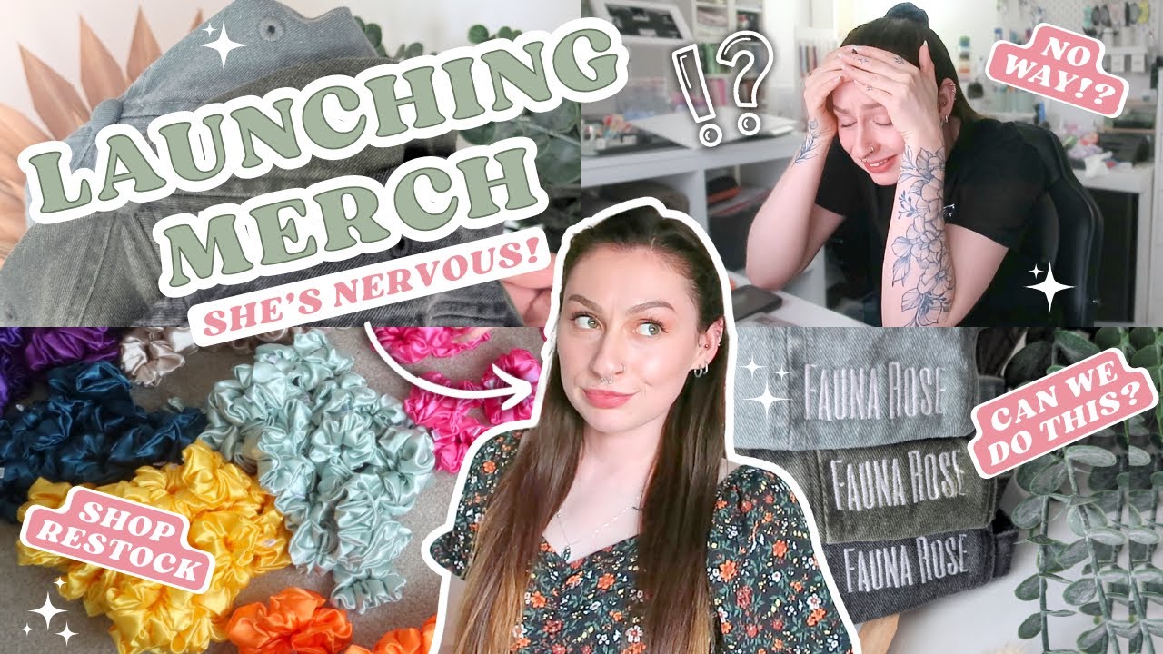 STUDIO VLOG #156 ☆ LAUNCHING MERCH!? Small Business Shop Drop! | Fauna Rose ☆