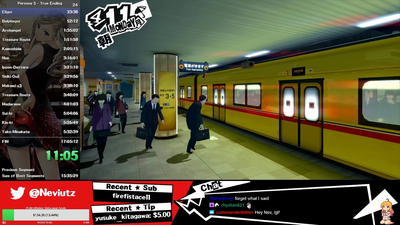 Persona 5 Speedrun 16:15:08 [Hard, True End] Part 1