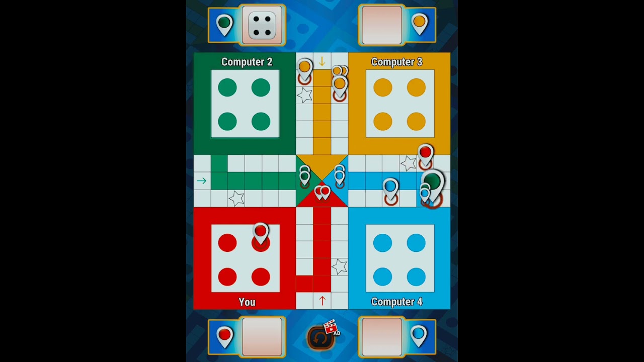 How to Win Ludo King | Tricks and Tips Ludo King | 4 players gameplay | Ludo king #220 #gameplay