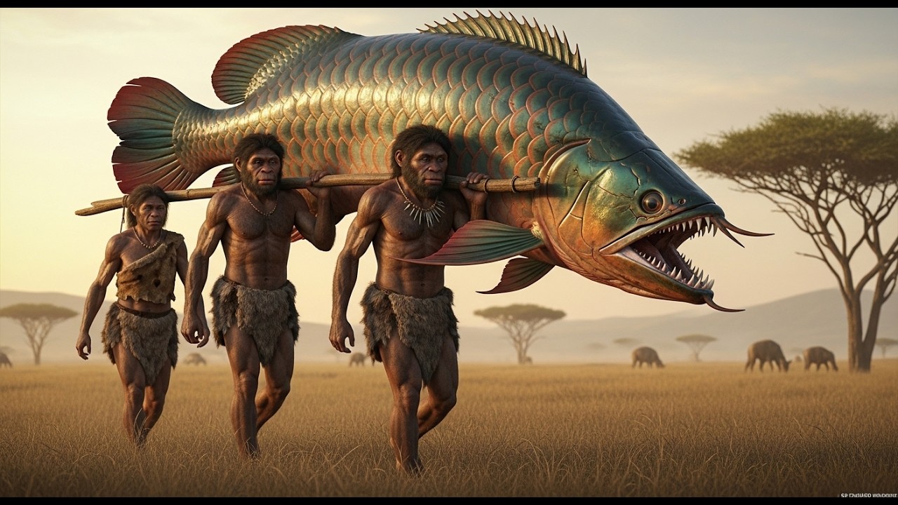 Life 2.3M Years Ago: Homo Habilis vs Giant Arowana Ancestors – The Deadliest Encounter