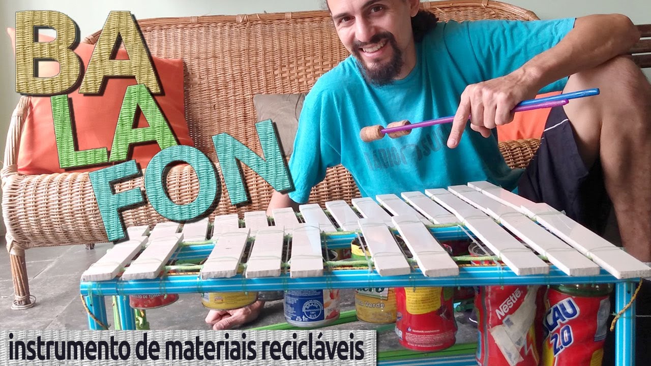 Balafon - instrumentos musicais de materiais recicláveis