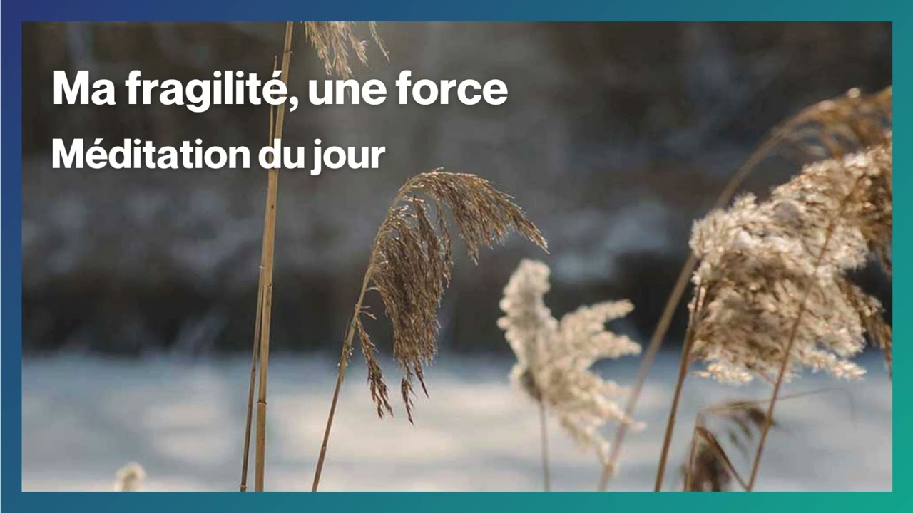 Méditation du jour pour mieux accueillir ses FRAGILITÉS avec Dieu