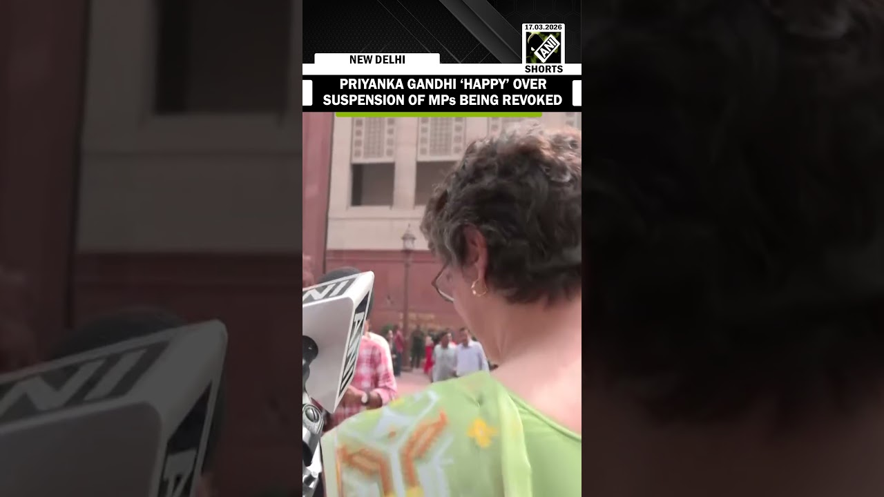 Congress leader Priyanka Gandhi expresses happiness over suspension of MPs being revoked
