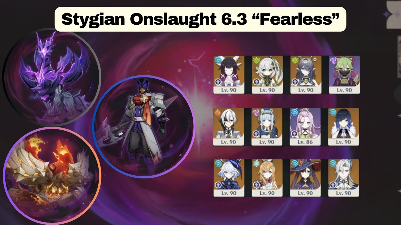 Stygian Onslaught Clear (Fearless Dif 5) – Genshin Impact 6.3