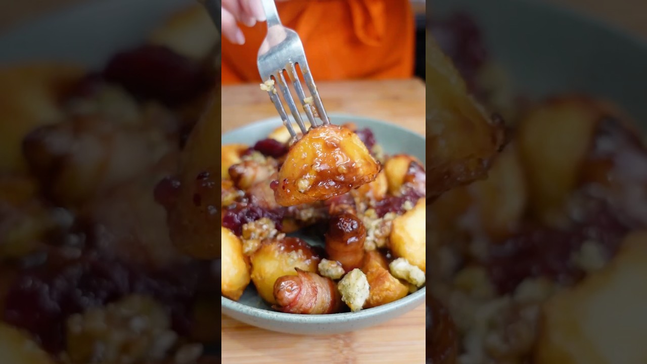 Christmas Loaded Roast Potatoes - day 1 of 24 days of Christmas potatoes