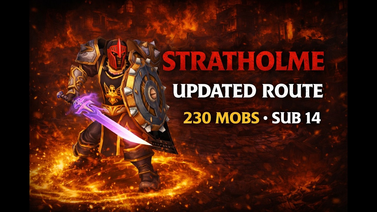 Stratholme Updated Route | 230 Mobs in 14 Minutes (TBC Anniversary Prot Paladin Farm)