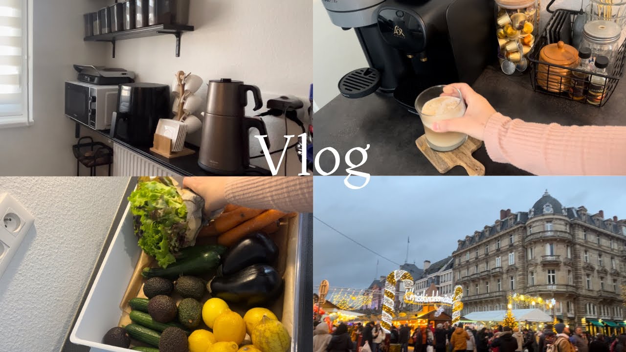 Sessiz Vlog🌱|Buzdolabı düzeni🌱🍅🌽|Bitenleri dolduralım|Strasbourg Noel Pazarı🎄🤶