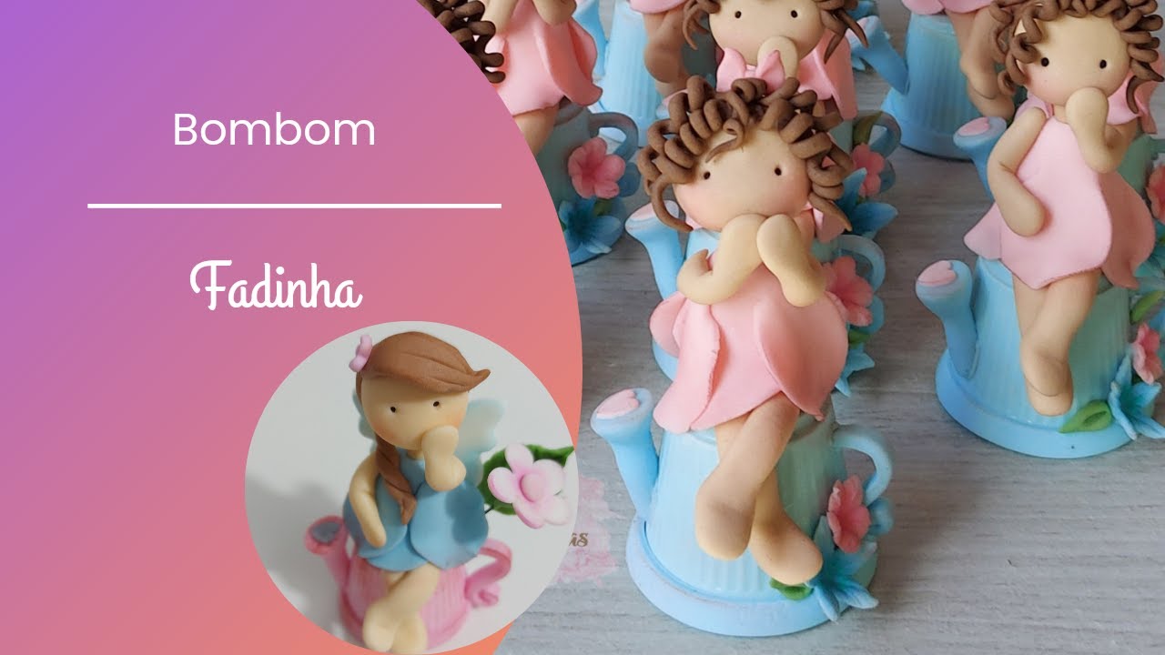 Bombom  personalizado Fadinha ,tema Jardim , decoração em pasta americana. Tutorial  Fondant