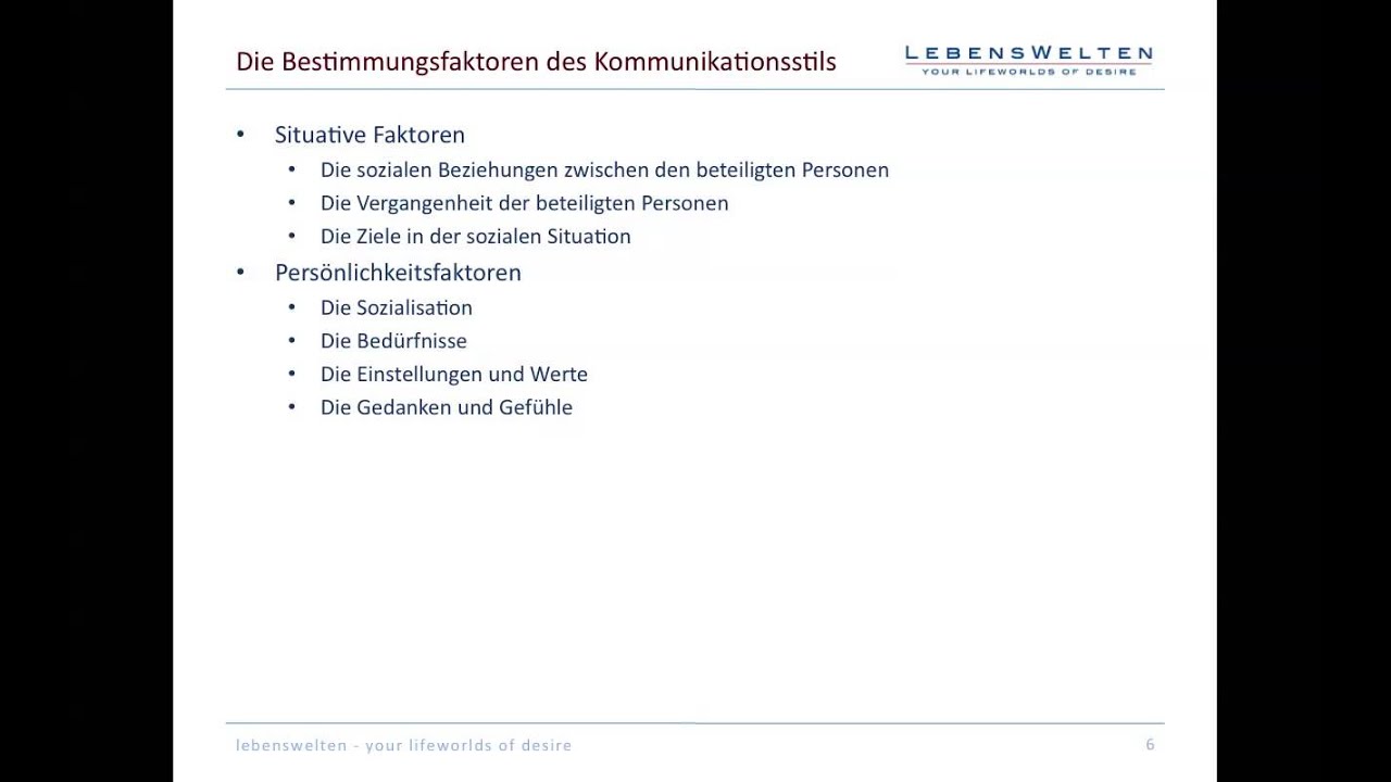 Der Kommunikationsstil
