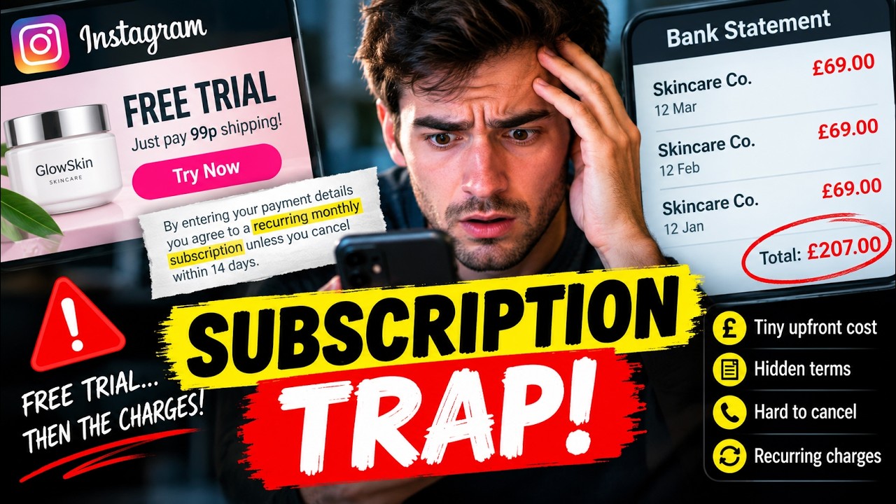 How Free Trials Are Secretly Stealing Your Money &mdash; UK Scam Warning