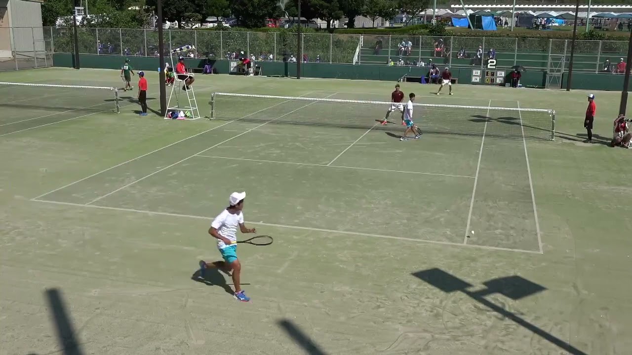 2021年IH ソフトテニス 男子個人4回戦 横山豪人・佐藤翼早 東北生文大高(宮城) vs 川神堅汰・川神航平 米子松蔭(鳥取)