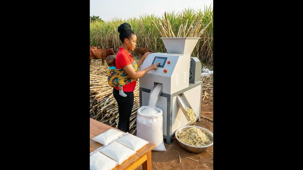 Sugar production directly in Sugar cane farm with modern advance digital machine