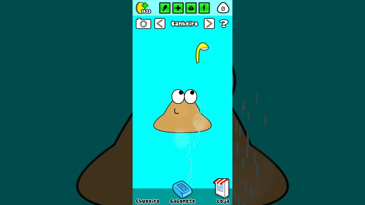 jogando pou e os jogos dele.