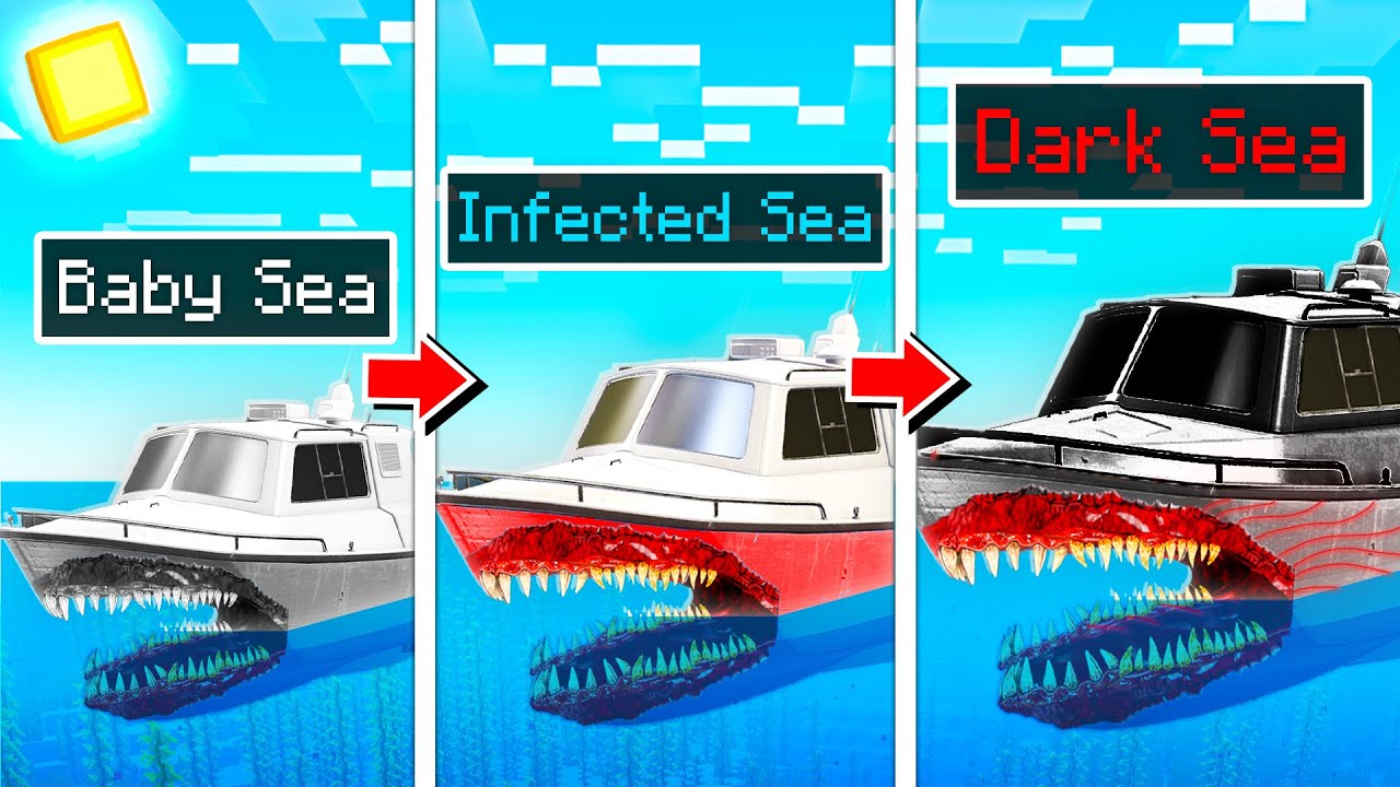 Becoming DARK INFECTED SEA in Minecraft!