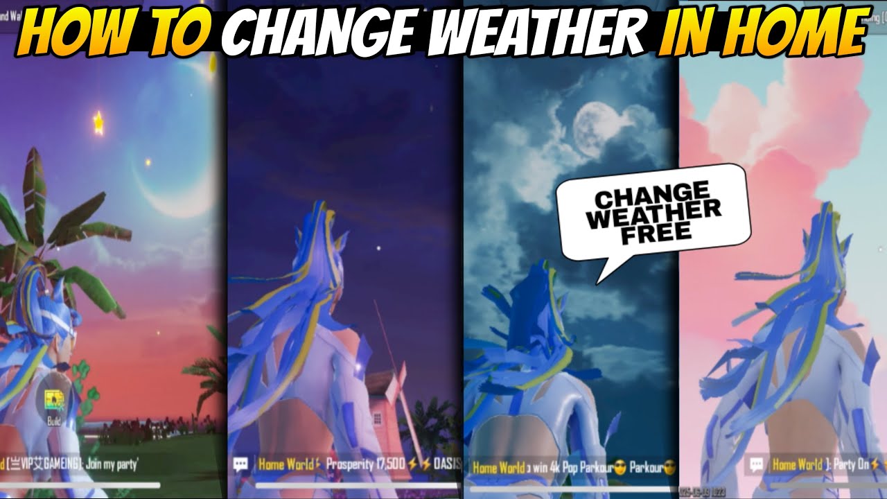 How to change Weather in Home mode PUBG/BGMI - BGMI ALL HOME WEATHER