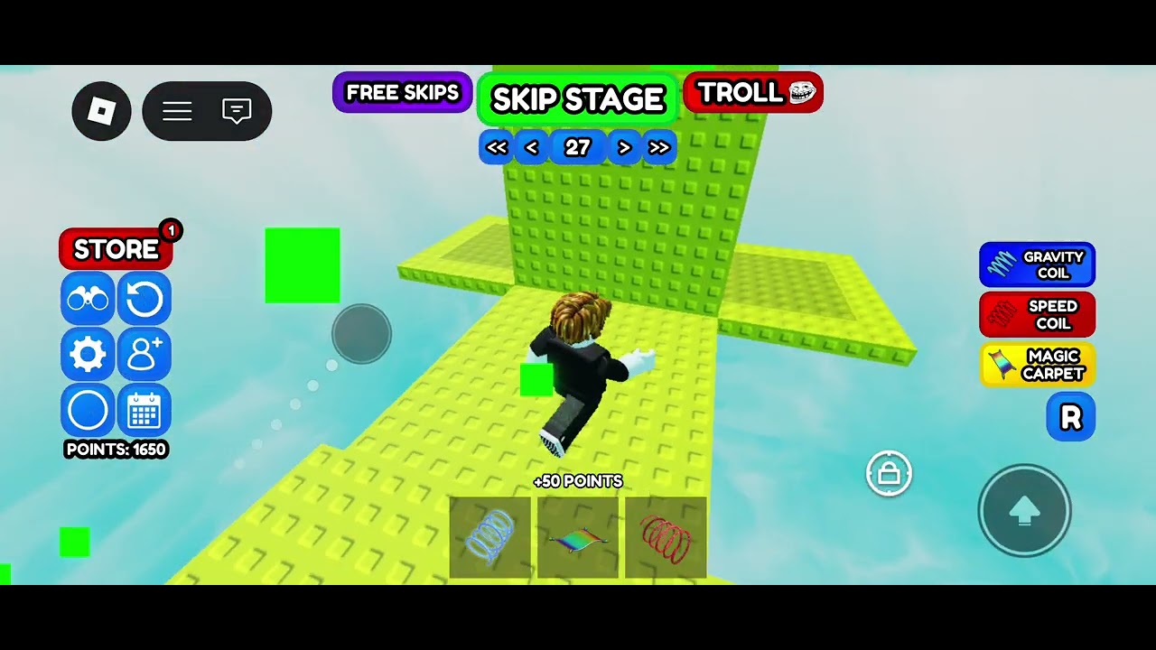 Tryna become pro in wall hop | Day 1 #roblox #obby