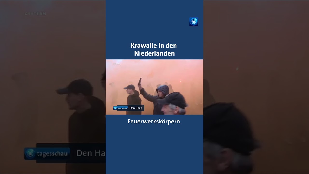Niederlande: Krawalle bei Protesten f&uuml;r eine strengere Migrationspolitik. #tagesschau #nachrichten