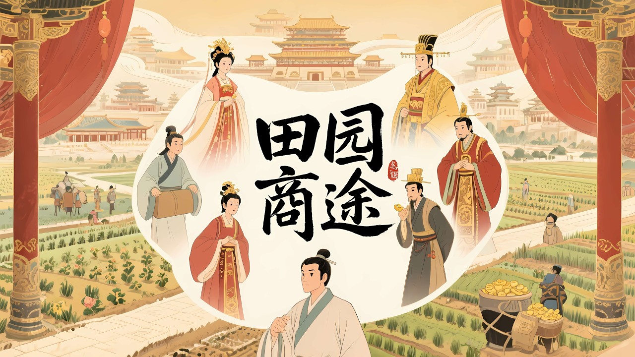 一口气看完《田园商途》全集，穿越成富庶地主家一点野心都没有，却因几桩顺手之举震动天下。皇帝逼封官，公主求成婚，权贵抢着结亲，敌国追着要命要钱。他明明只想安稳当地主、晒晒太阳而已嘛。