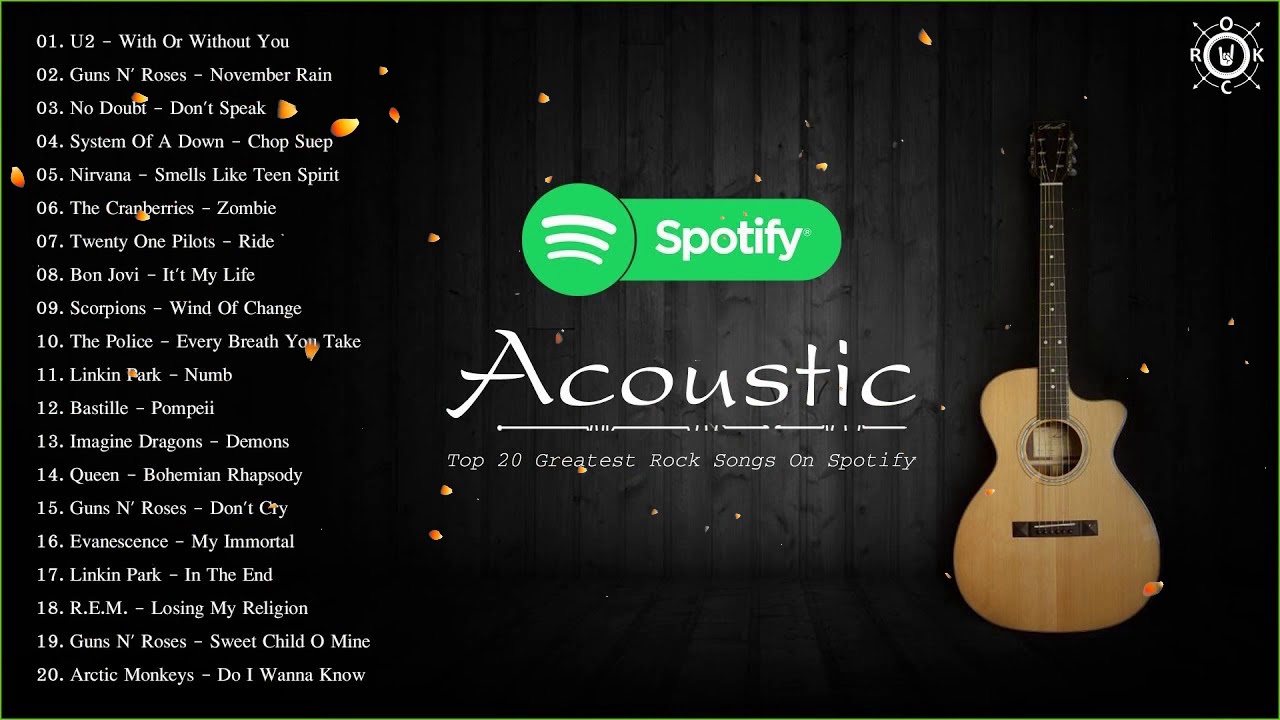 Acoustic Rock Songs | Top 20 Greatest Rock Songs On Spotify