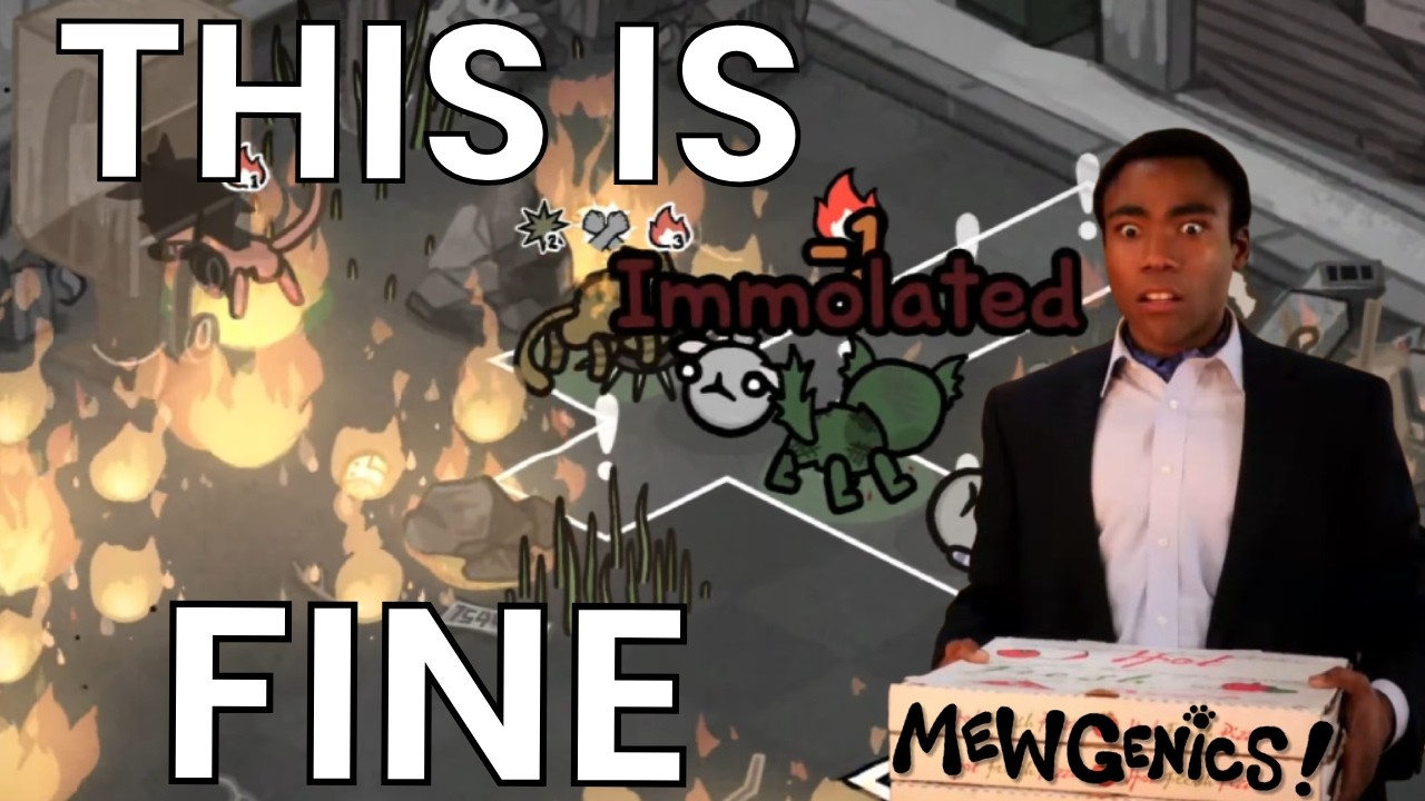 Double Spellcasting Through The Fire and Flames - Mewgenics