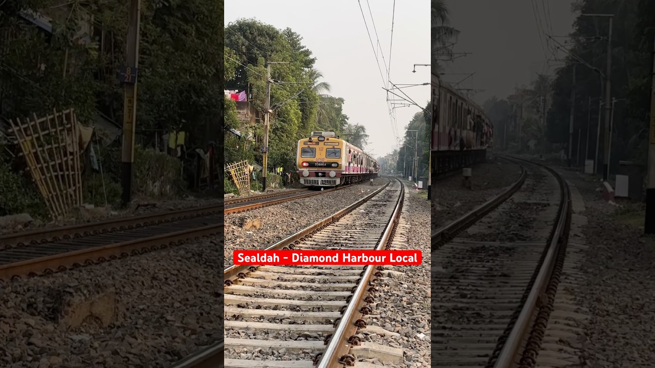 Sonarpur’s 1st Alstom 3-Phase Modern EMU as Sealdah - Diamond Harbour Local leaving Jadavpur slowly.