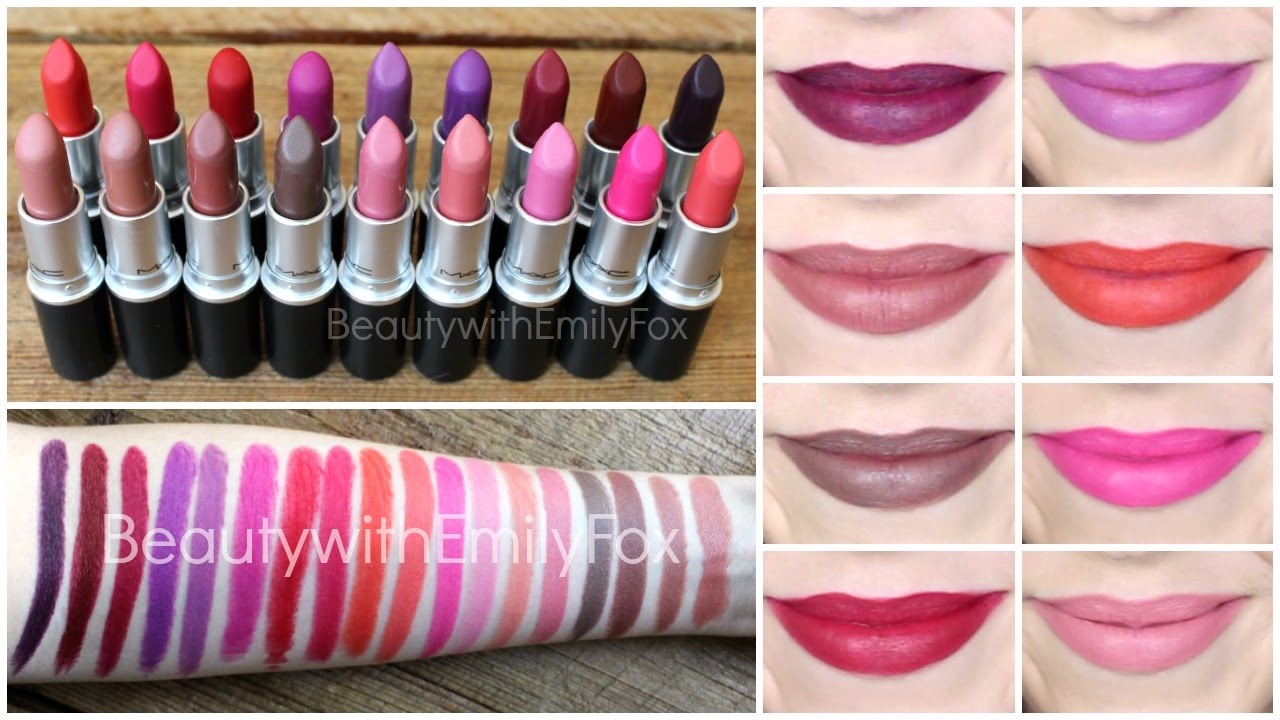 Mac The Matte Lip Lipstick Collection || Lip Swatches & Comparison