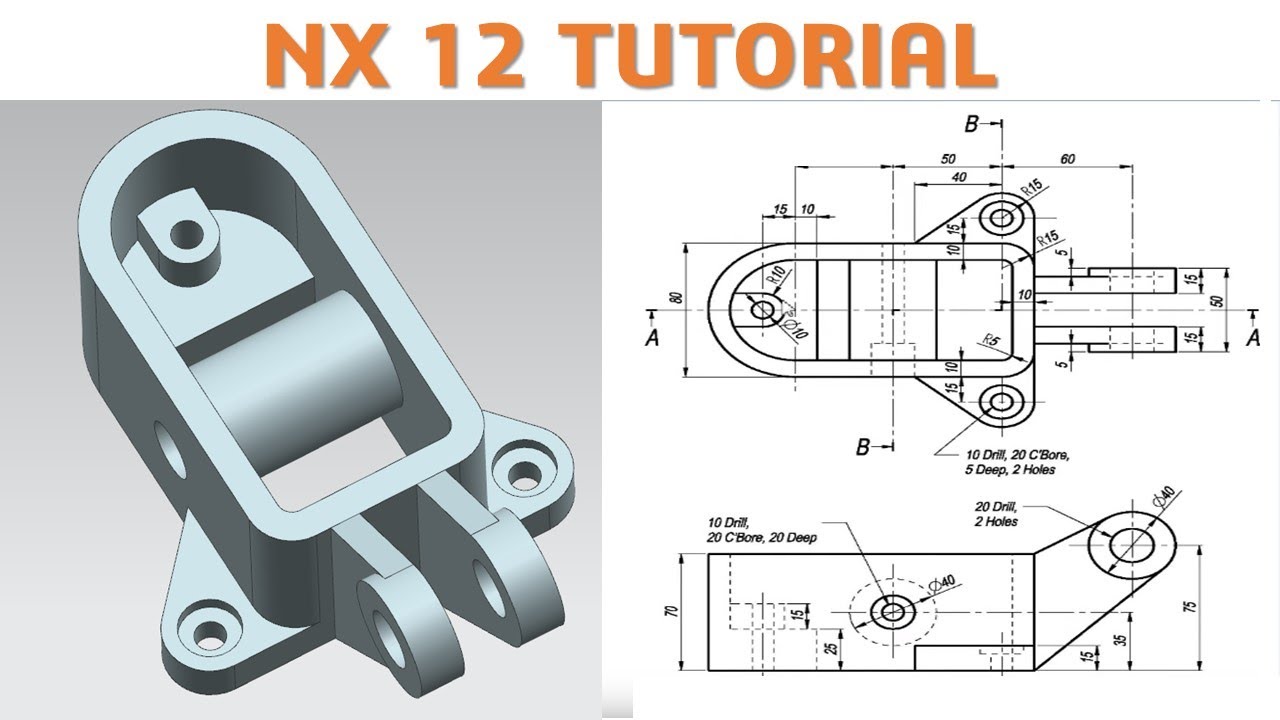NX 12 Tutorial #48 | 3D Modeling Basic Beginners | CAD CAM TUTORIAL