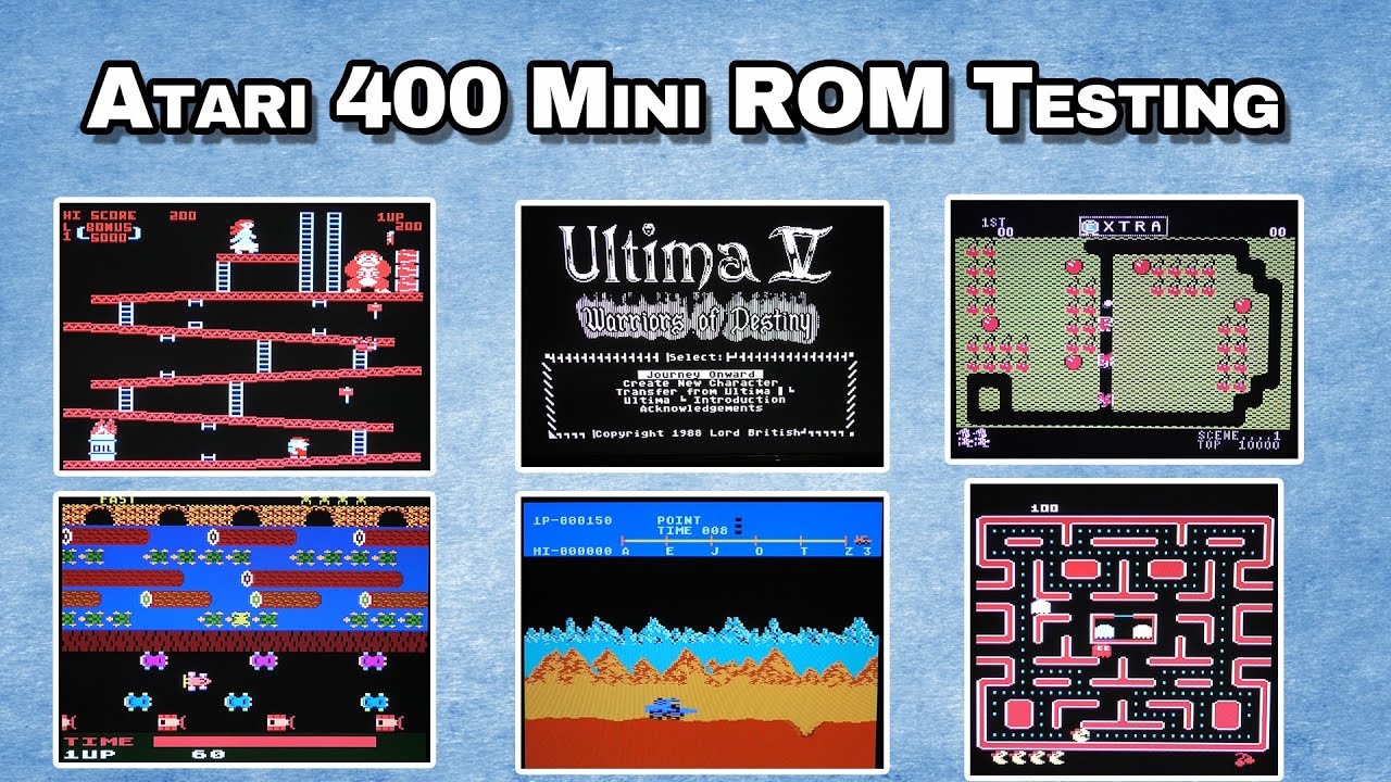 The Atari 400 Mini Best Arcade ROM testing