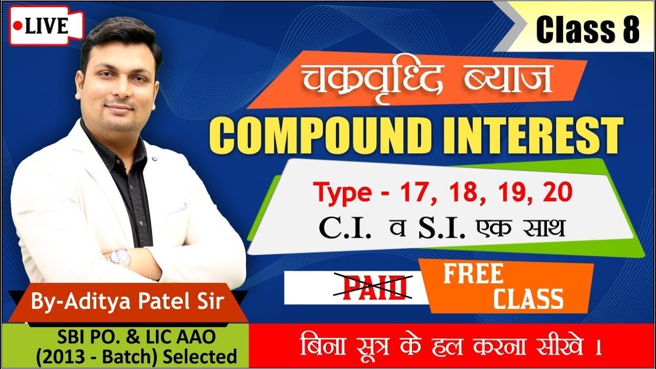 Compound Interest| Compound Interest Tricks | Class 8|Compound Interest For SSC |Maths By Aditya Sir