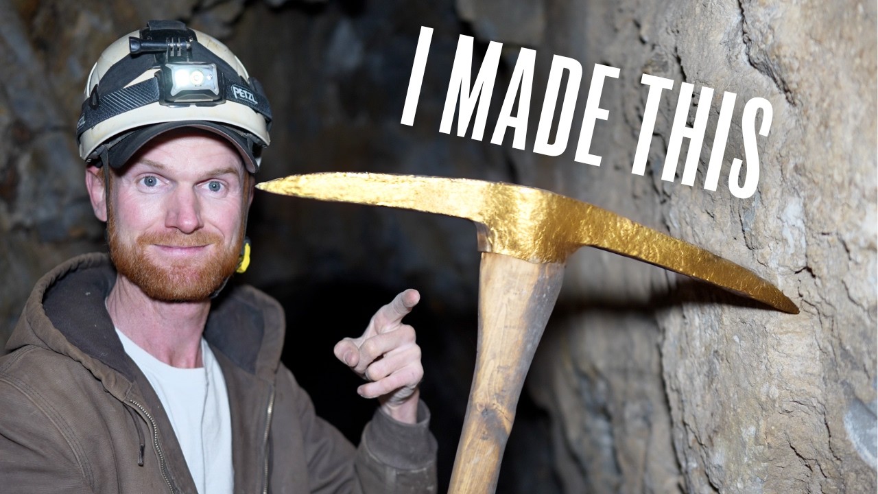 I Made a Golden Pickaxe Using Minerals I Mined Underground