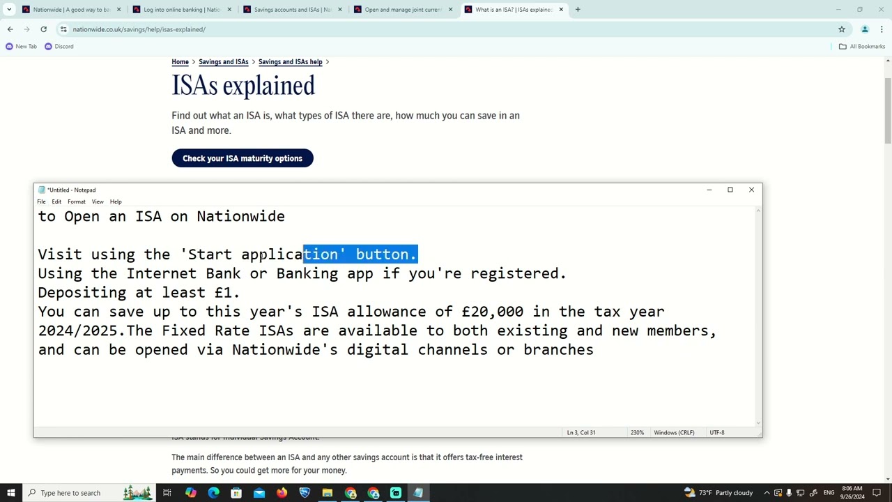 How to Open an ISA on Nationwide