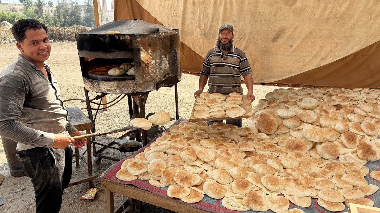  العيش الشامي❗️بتاع سندوتشات الفول والطعمية طري جدا ومش مكلف باسهل وانجح طريقة هاتشوفه ابداااااع 🔥 