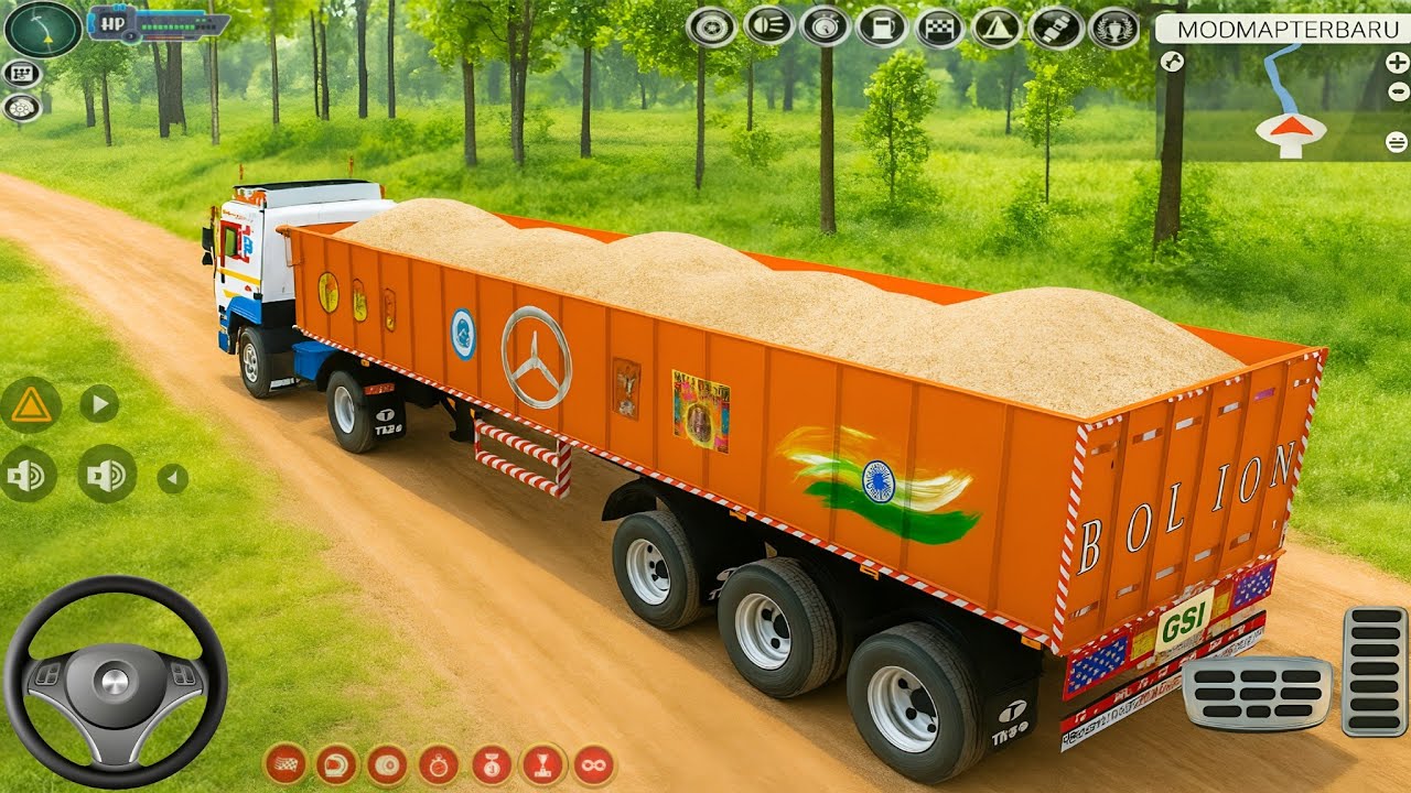 🚛 Indian Truck Simulator 2025 | Heavy Sand Transport in Offroad Village Road | Truck Driving Game
