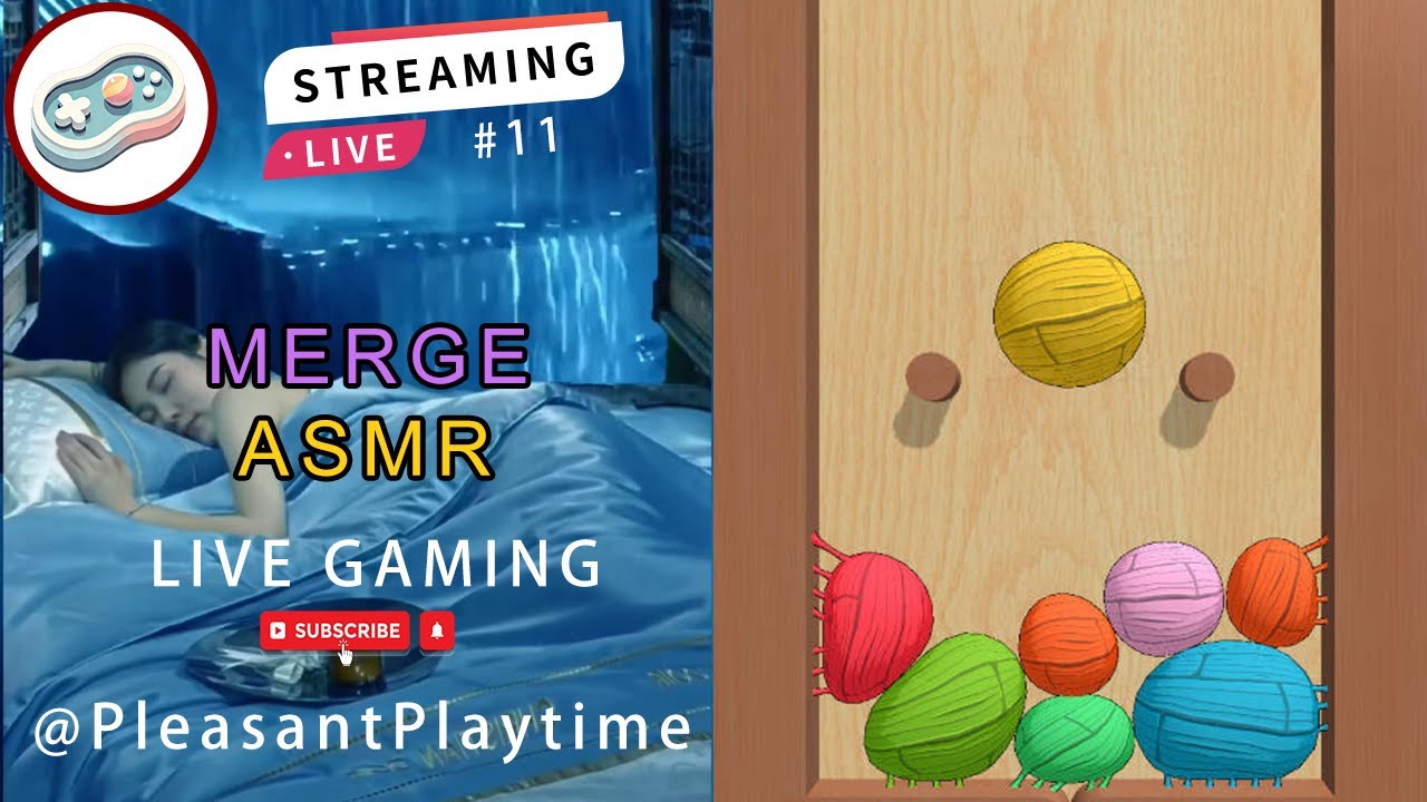 【Ep.011】Relaxing Merge Game with Rain Sounds 🌧️ | Calm White Noise ASMR LIVE