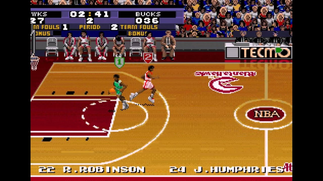 Tecmo Super NBA Basketball (SNES / Super Nintendo) - Vizzed.com GamePlay