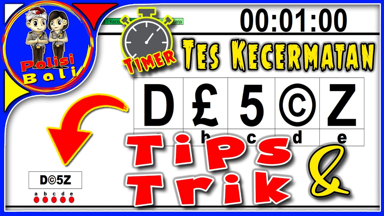 TIPS & TRIK Tes Kecermatan / Sikap Kerja Psikologi Polri