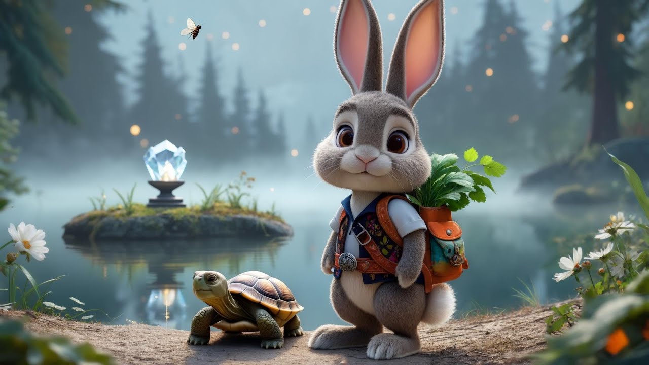 Sabırsız Tavşancık  ve Bilge Kaplumbağa 🐢 🐰 | Gümüş Orman Macerası 🌳 | Çocuklar İçin Eğitici Masal ✨