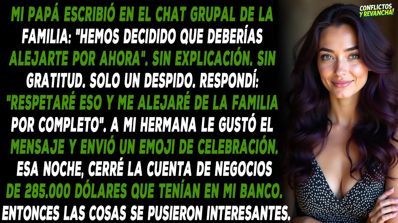 Mi papá escribió en el chat grupal de la familia: