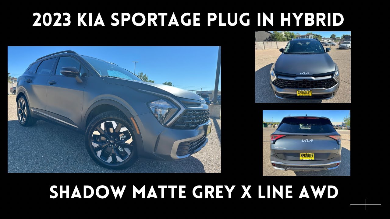 2023 Shadow Matte Gray plug in Hybrid Kia Sportage X-Line!
