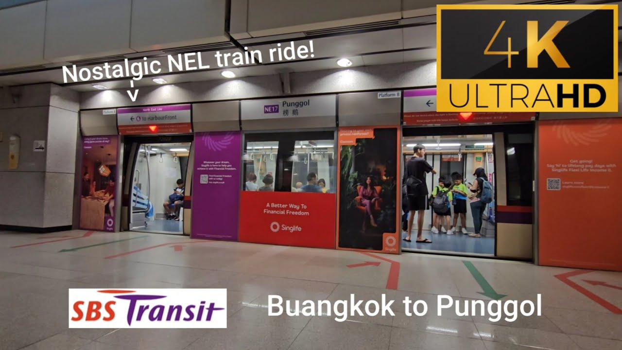 North-Eastalgia! SBST NEL Alstom Metropolis C751A (7027/7028) ride from Buangkok to Punggol