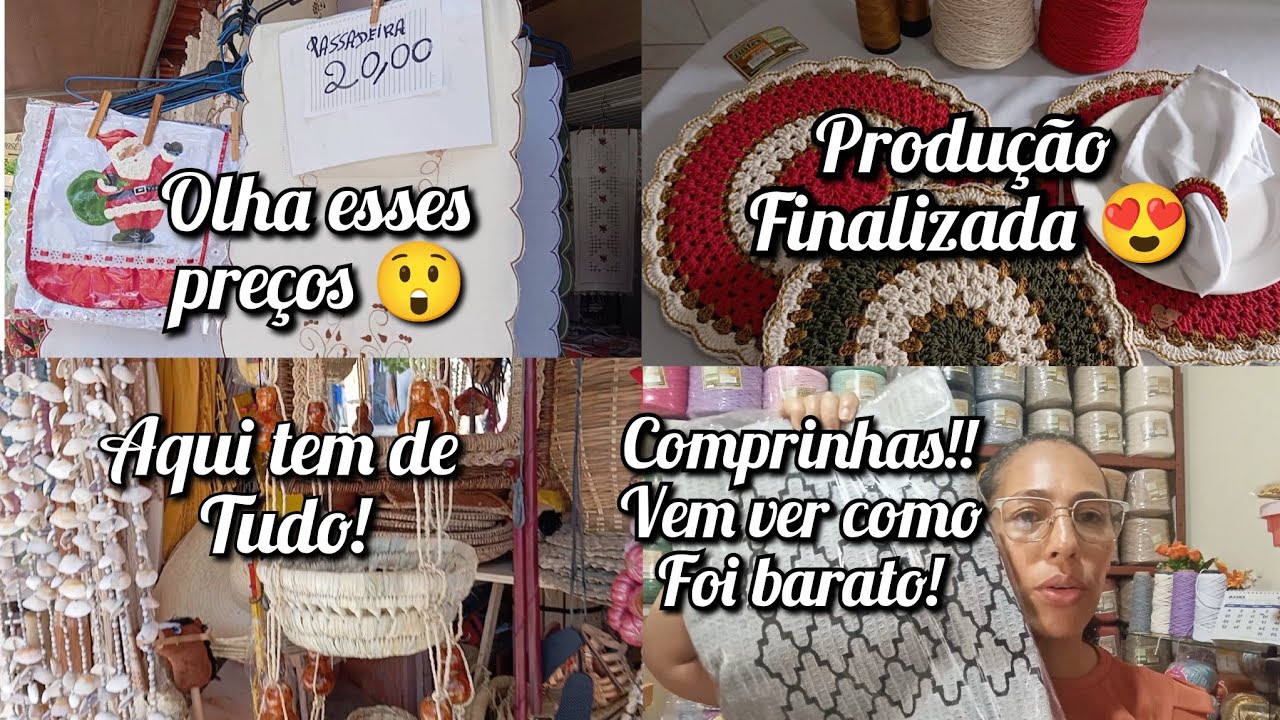 💥VLOG: COMPREI QUASE DE GRAÇA 😍/PRODUÇÃO DE MESA POSTA PRA O NATAL!FICOU PERFEITO 👏🏻🌲