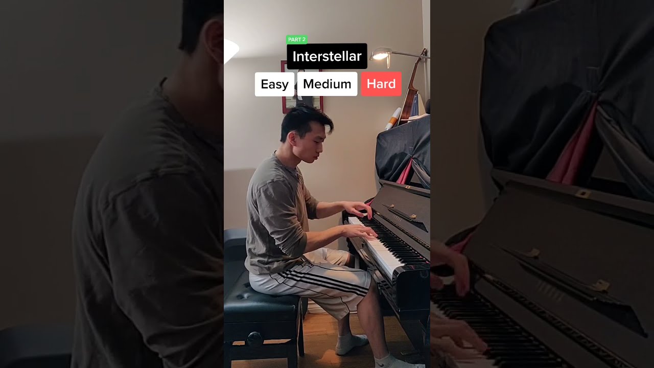 Interstellar on piano but it gets harder (3 levels)