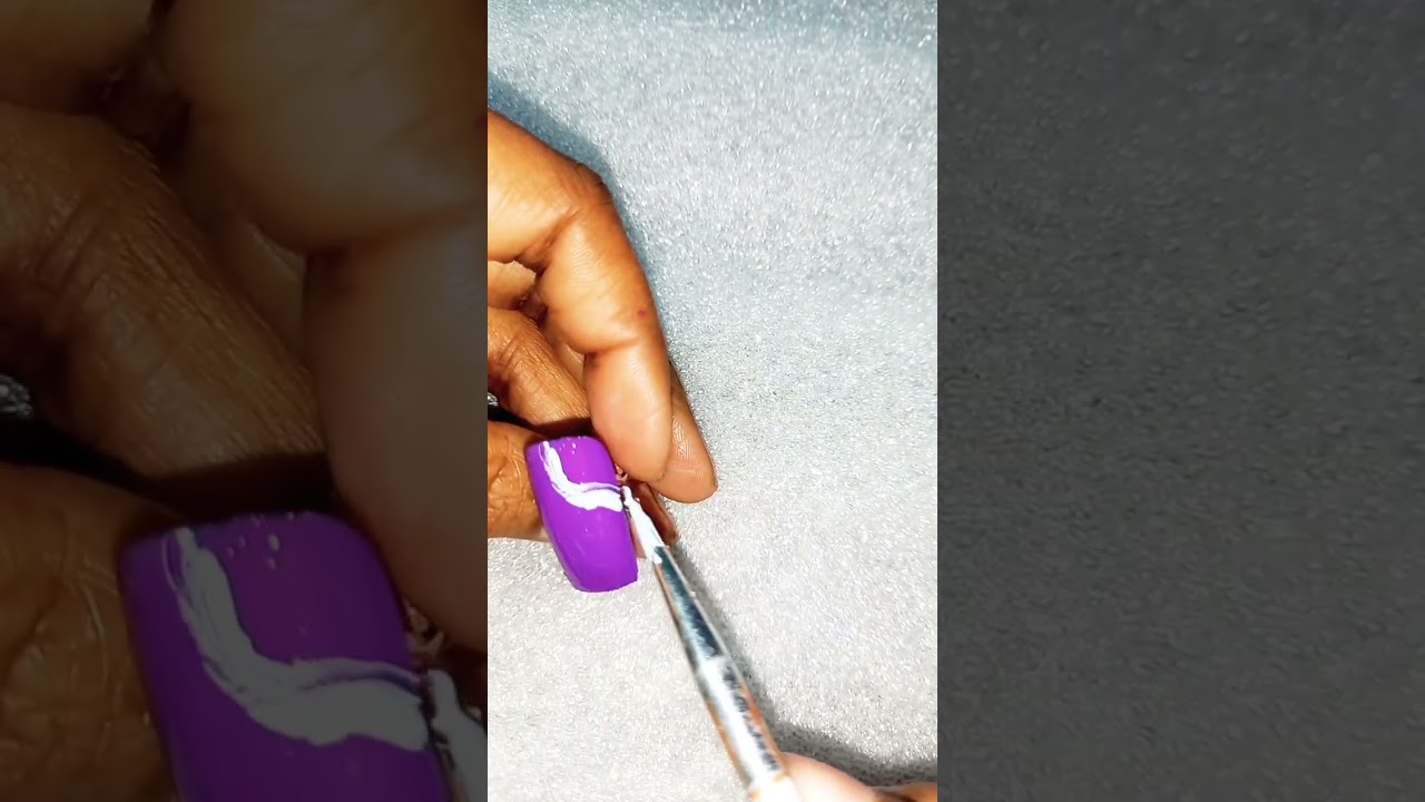 Purple Design #simplenails #nailart #nails #nails #nailgelart #youtubeshorts