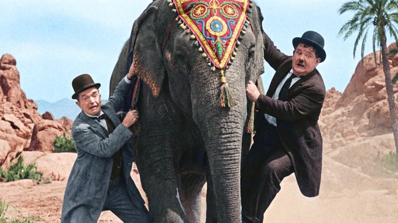 Laurel & Hardy Flying Elephants (1928) Best Scenes!