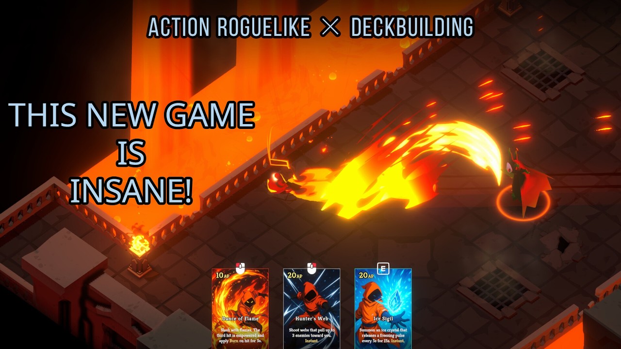 This NEW Action Roguelite Game is FIRE!  #Soulcery #DeckOfShadows #steamnextfest
