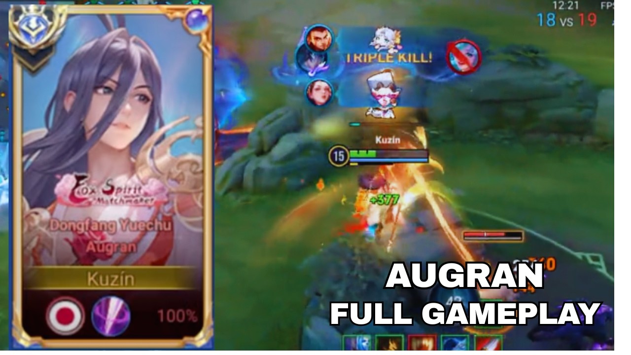 ACHIEVE MYTHIC IN 2DAYS! 16 KILL AGGRESSIVE AUGRAN GAMEPLAY HONOR OF KINGS