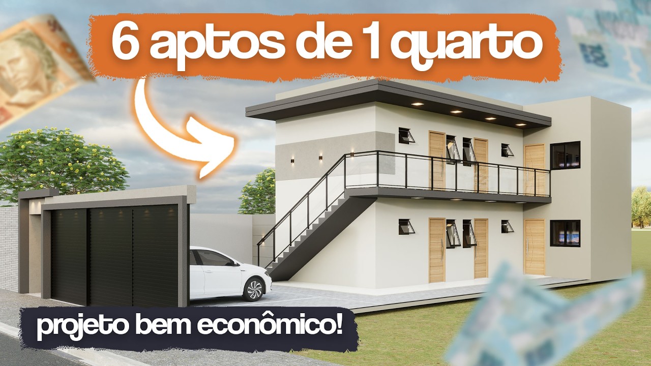 Como Fazer 6 Aptos em Terreno Estreito com Construção Bem Econômica