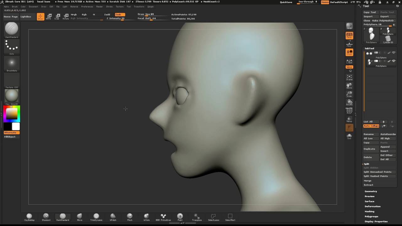 ZBrushCore - Steve James - Part 2 Eyes