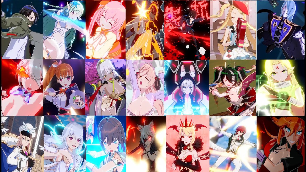 Outerplane - all character skill burst and ultimate skill animation showcase