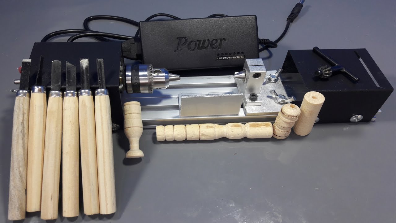 Review DC 24V Mini Lathe Machine Woodwork DIY Lathe - Banggood Products Unboxing